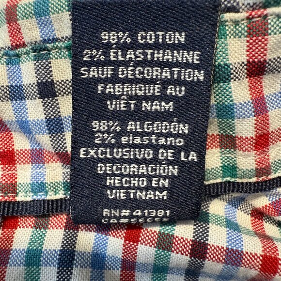 Chaps Long Sleeve Button Down Size M Logo Pocket Multicolored Check Plaid 2/$15 - Picture 9 of 14